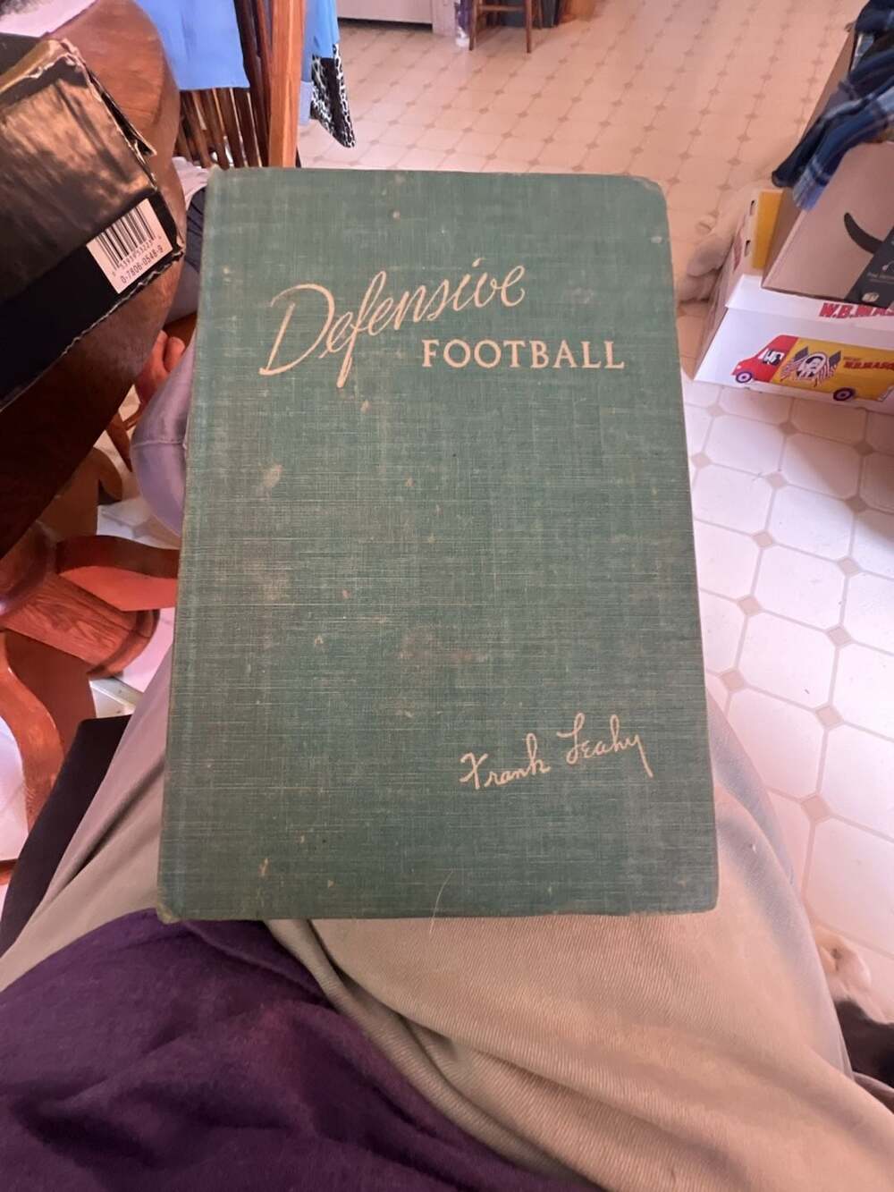 Frank Leahy Defensive Football Book 1951 Second Printing Green Hardcover